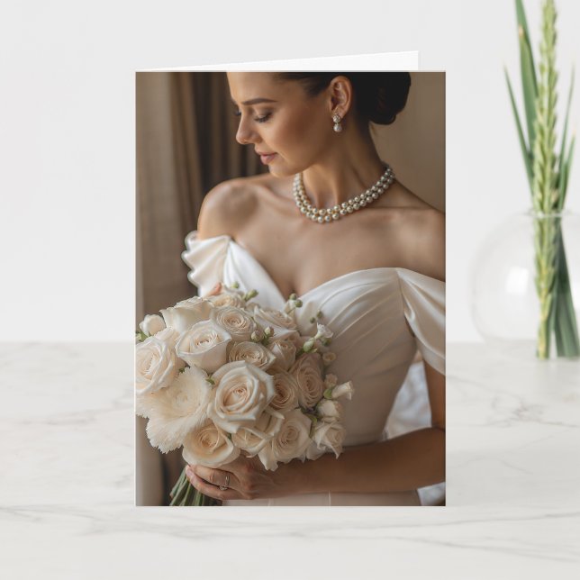 Bride Bröllop Card Kort (Framsida)