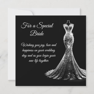 Bride Bröllop Card Kort
