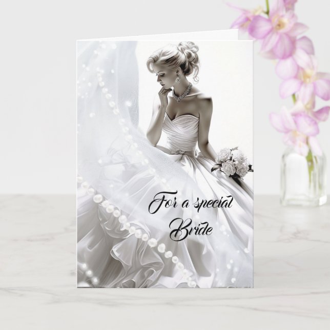 Bride Bröllop Card Kort (Orkide)