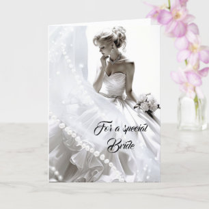 Bride Bröllop Card Kort
