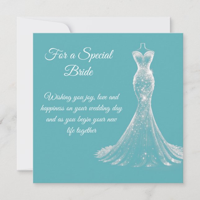 Bride Bröllop Card Kort (Framsida)