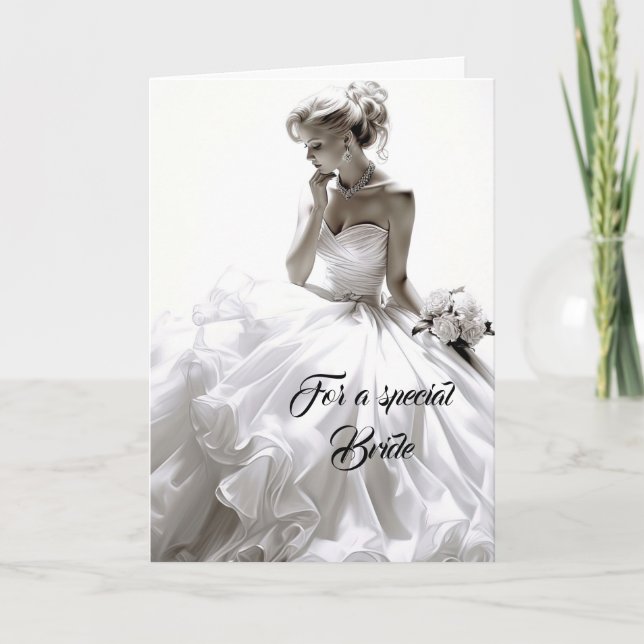 Bride Bröllop Card Kort (Framsida)