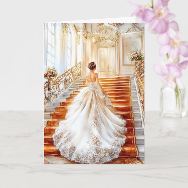 Bride Bröllop Card Kort (Orkide)