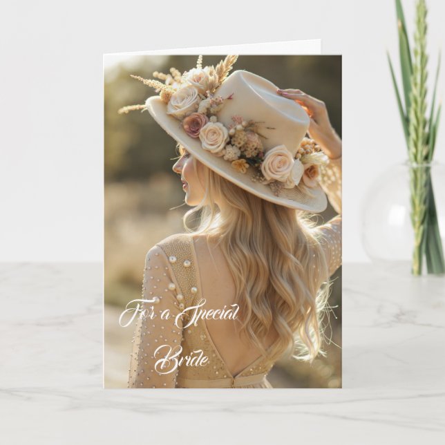 Bride Bröllop Card Kort (Framsida)
