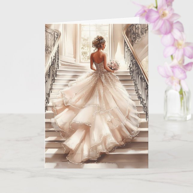 Bride Bröllop Card Kort (Orkide)