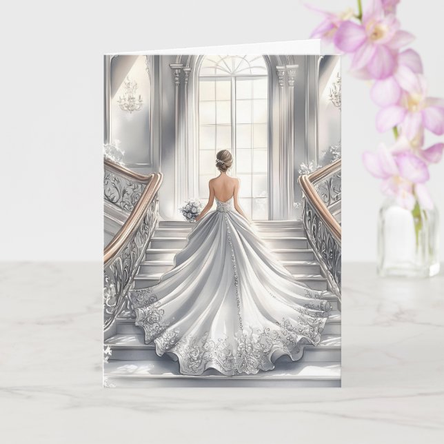 Bride Bröllop Card Kort (Orkide)