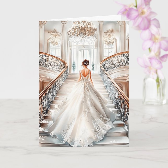Bride Bröllop Card Kort (Orkide)