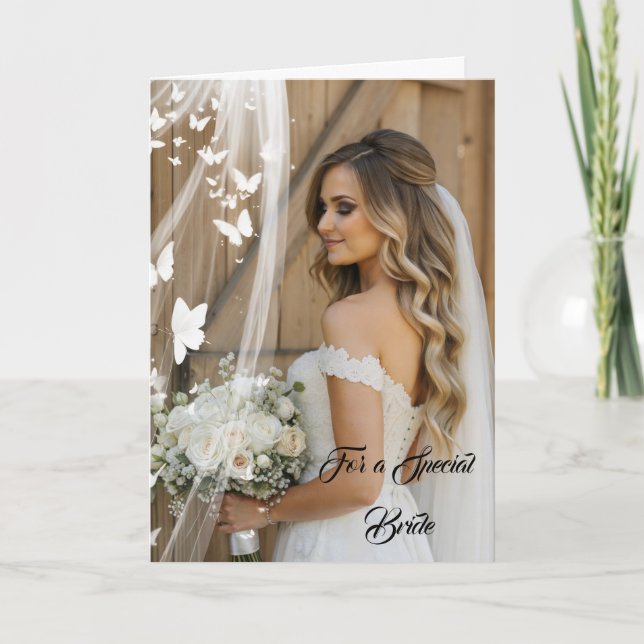 Bride Bröllop Card Kort (Framsida)