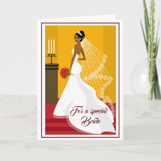 Bride Bröllop Card Kort (Framsida)