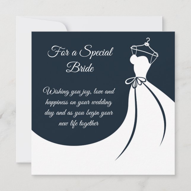 Bride Bröllop Card Kort (Framsida)