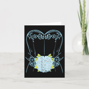 Bride Bröllop Dress Bachelorette Groom Party Brida Kort