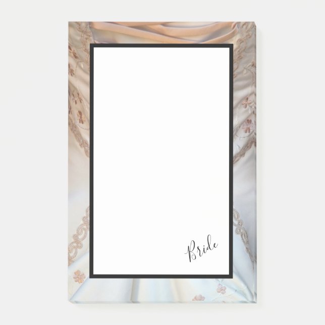 Bride Bröllop Dress Post-it Block (Framsida)
