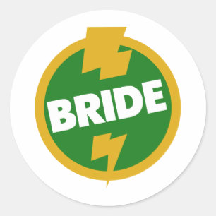 Bride Bröllop - Dupree Runt Klistermärke