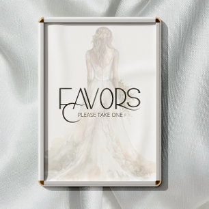 Bride Bröllop Gown-favörer, var vänlig ta Poster