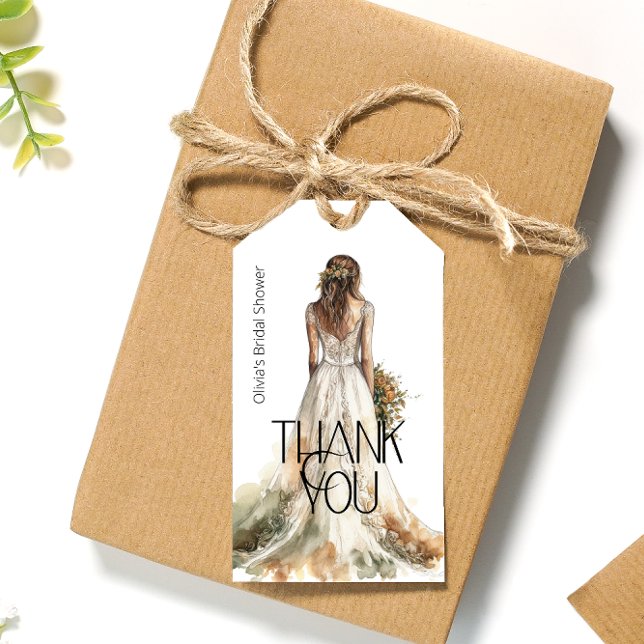 Bride Bröllop Gown Möhippa Tack Presentetikett (Skapare uppladdad)