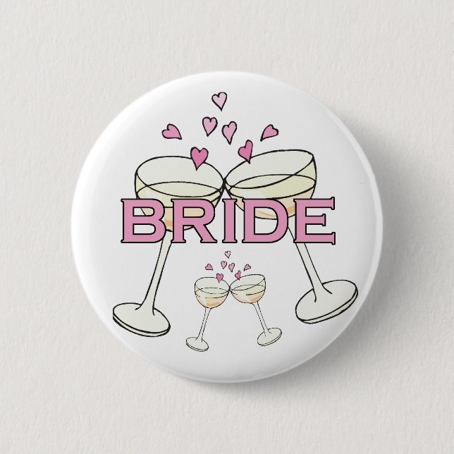 Bride Bröllop ID-knapp Knapp (Framsida)