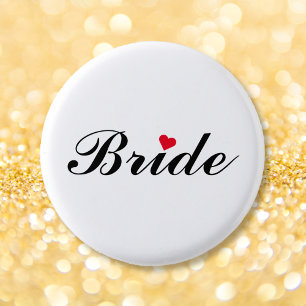 Bride Bröllop Möhippa Bachelorette Party Pin Butto Knapp