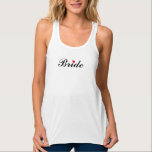 Bride Bröllop Möhippa Bachelorette Party Top Linne Med Racerback<br><div class="desc">Flattering,  underbar,  vacker,  blommig,  elegant,  roligt,  Brides kvinnas dam bekväma mjuka,  smickrande sminkad silhuett,  racerback mode tanktop. Underbart,  snyggt tanktop för bruden för möhippa,  bachelorette party,  bröllopsfest.</div>