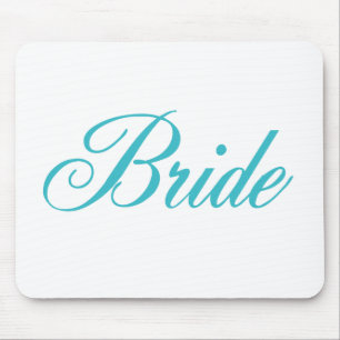 Bride Bröllop Mousepad i Aqua Blue Musmatta