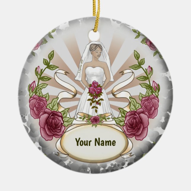 Bride Bröllop Ro ornament (Framsidan)