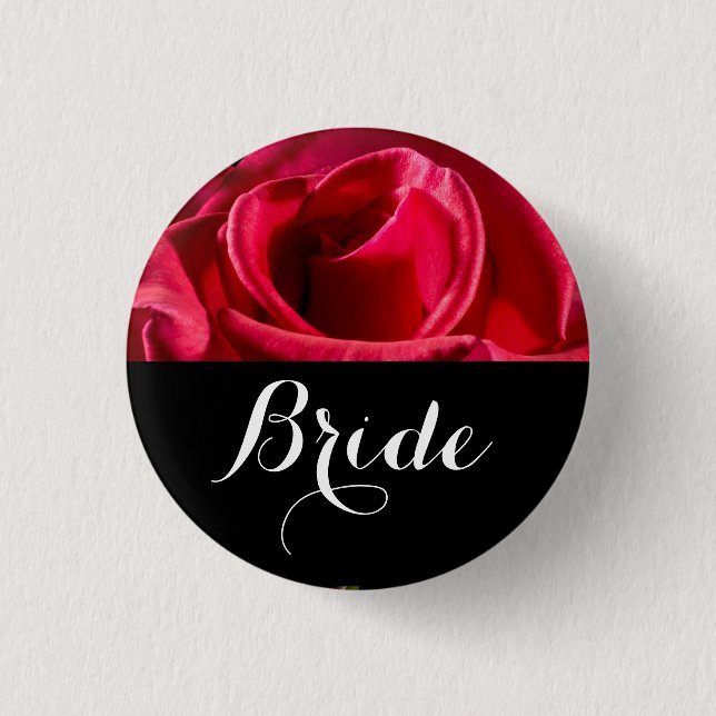 Bride Bröllop Röd ros Knapp (Framsida)