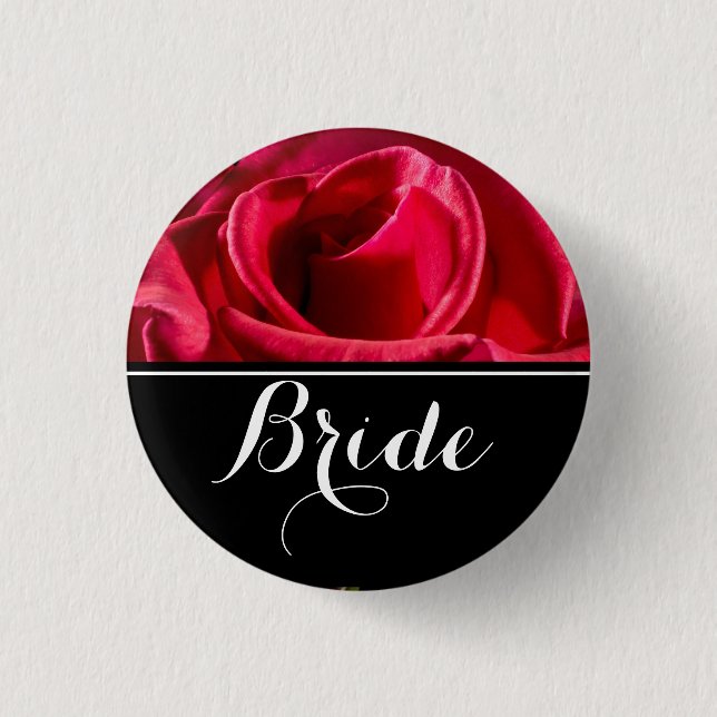 Bride Bröllop Röd ros Knapp (Framsida)