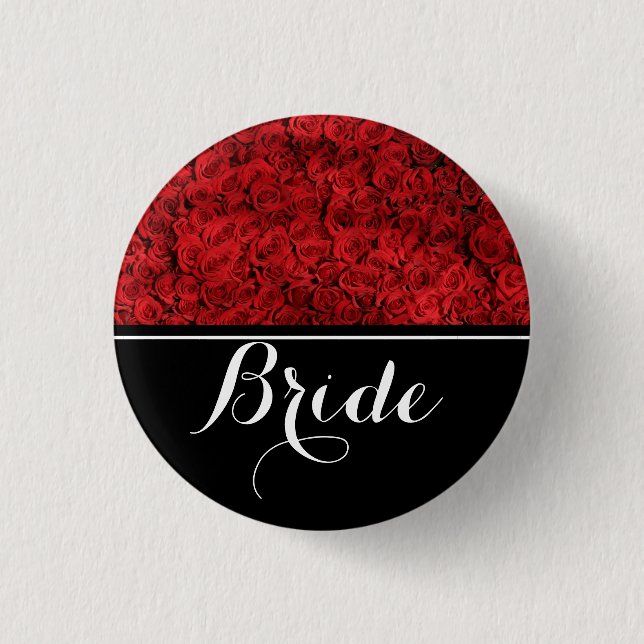 Bride Bröllop Röd ros Knapp (Framsida)