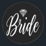 Bride Bröllop Runt Klistermärke<br><div class="desc">Bride Bröllop</div>