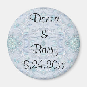 Bride Bröllop snöre blek blått Magnet