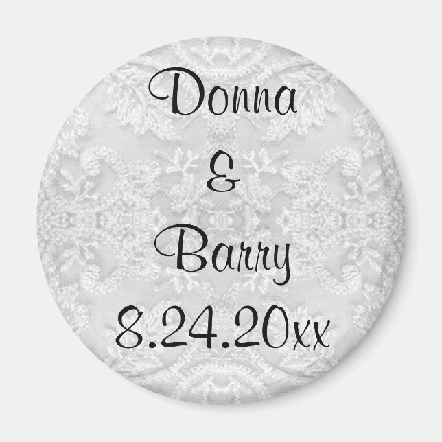 Bride Bröllop snöre vit Magnet (Framsidan)