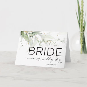 Bride Bröllopsdag Gift från Groom Future Makfe Kort