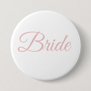 Bride Brudens sida Rosa Whie Bröllop Classy Knapp