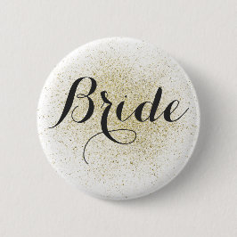 Bride Button glitter Guld Knapp