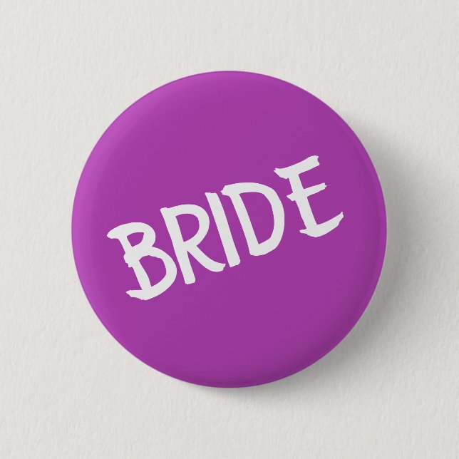 Bride Button Violet White Knapp (Framsida)