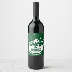 Bride Camp Bachelorette Party Vinflaska Etikett