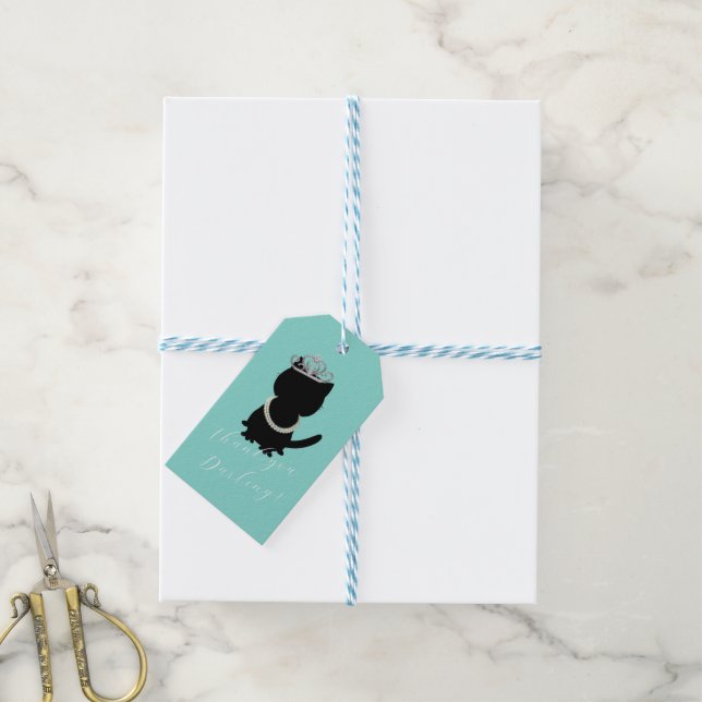 Bride Cat Firande Shower Tiara Party Presentetikett (Med Snöre)