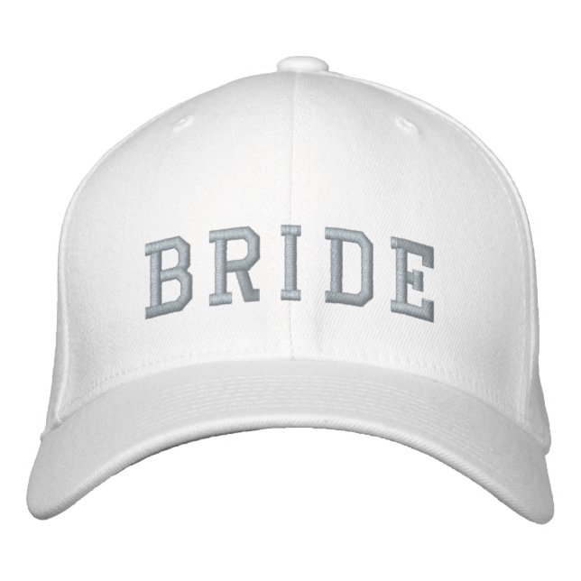 Bride | Champagne Guld Bachelorette Modern Broderad Keps (Framsida)
