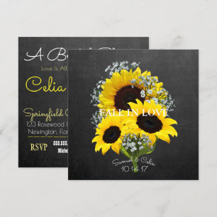 BRIDE & CO Autumn Bride Solros Party Inbjudningar