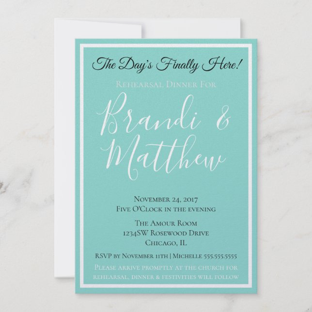 Bride & Co Bröllop Suite Elegant Rehearsal Dinner (Framsida)