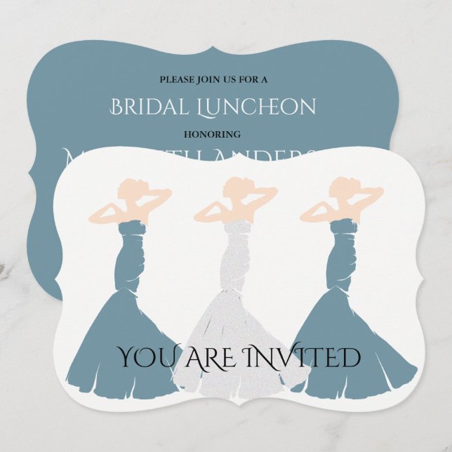 BRIDE CO CornblommBlue be My Bridesmaid Party Inbjudningar (Fram/baksida)