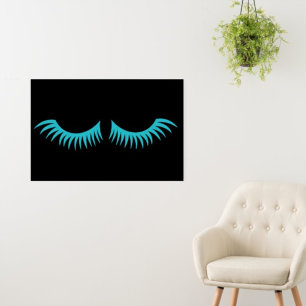 BRIDE CO Darling Teal Blue Eyelash Party Poster