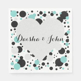 BRIDE & CO Heart Polka Dot Party Napkins Pappersservett