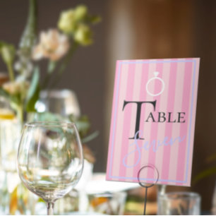 BRIDE & CO Kärlek Rosa Brudens sida Centerstycke Bordsnummer