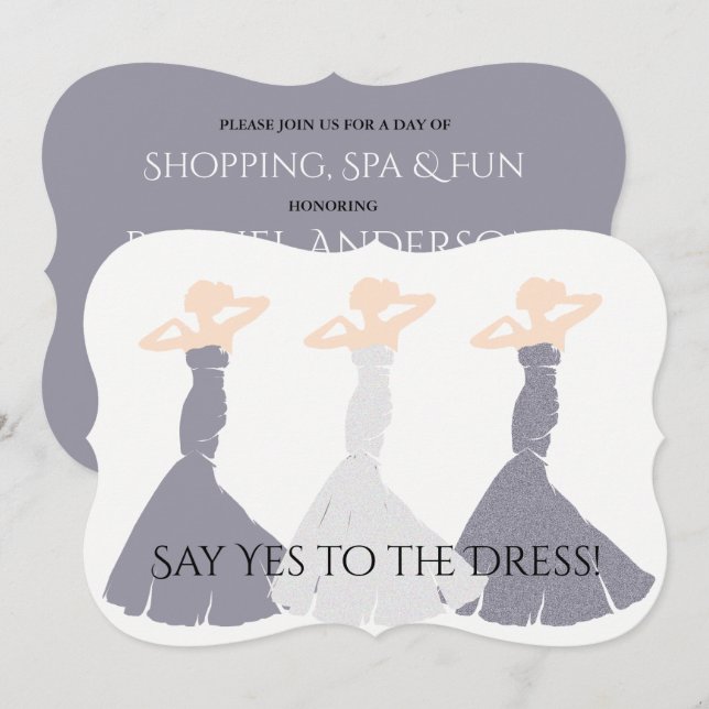 BRIDE & CO Lavender BE min Bridesmaid Brudens sida Inbjudningar (Fram/baksida)