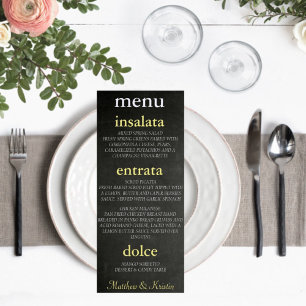 BRIDE & CO Mr. och Chalkboard Party Meny