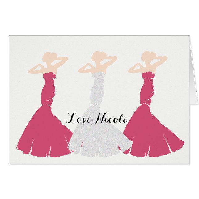 BRIDE CO Ro Möhippa Be min Bridesmaid Shower Note OBS Kort (Framsidan Horizontal)