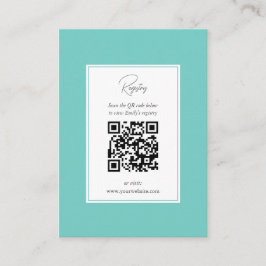 Bride & Co. Teal Blue Bow Möhippa Registry Tilläggskort