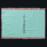 BRIDE CO Teal Blue Bröllop Brudens sida Room Decor Mysfilt<br><div class="desc">Den här kastfilten gör att perfekten lyfter fram ditt hem och kommer att vara en viktig fråga för komen i åratal.  Bara ett annat sätt att göra party speciellare,  hela BRIDE & CO. samling.</div>