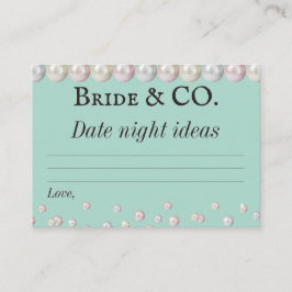 Bride Co Teal Blue Pearl Möhippa Tilläggskort