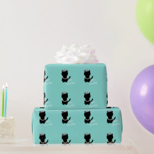 Bride Co Teal Blue Personlig Tiara Cat Party Presentpapper